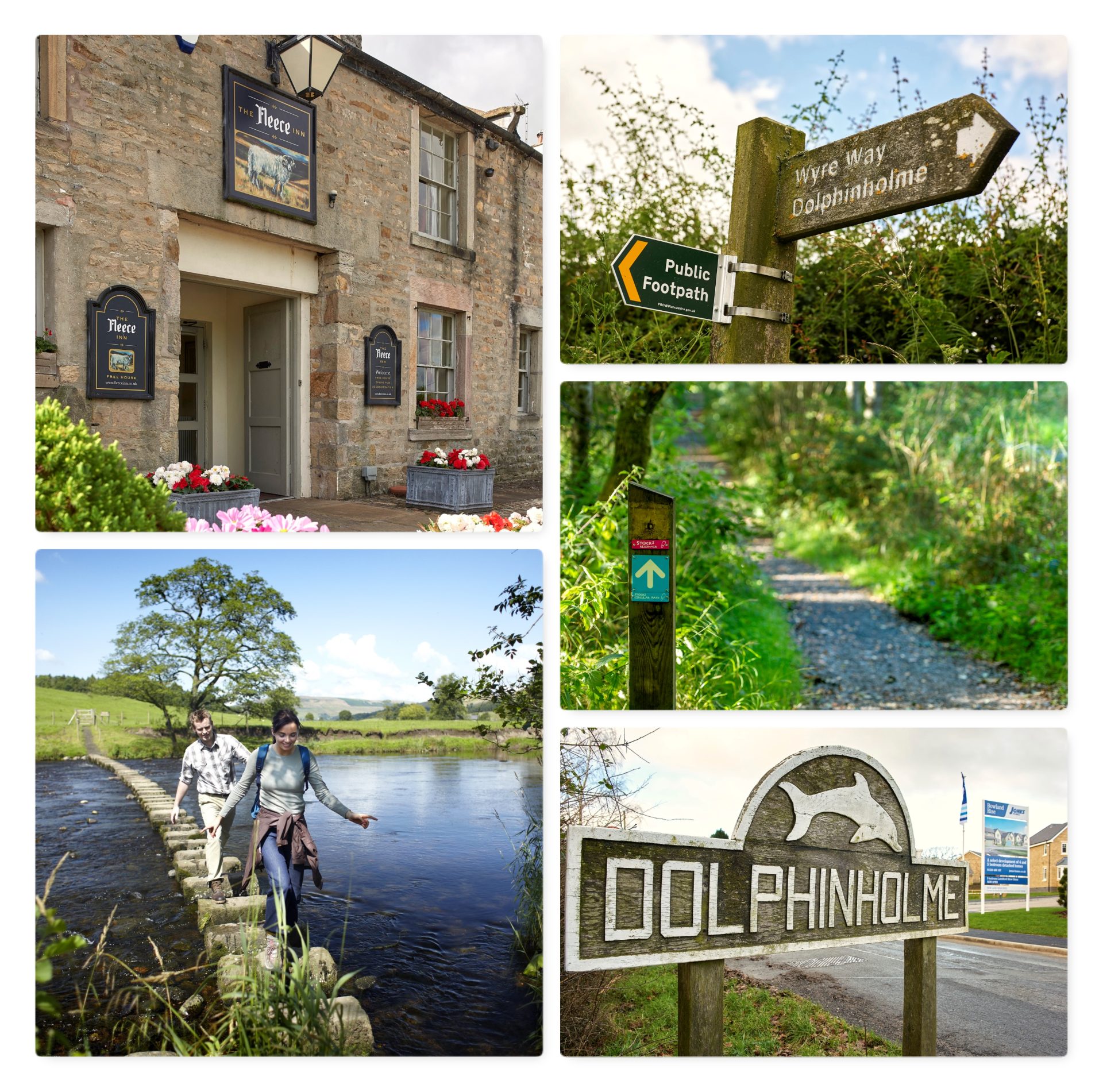 A selection of images showing Dolphinholme in Lancashire